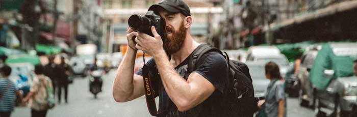 Fotograf in Innenstadt